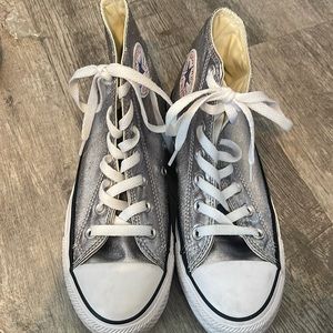 Silver Metallic Converses